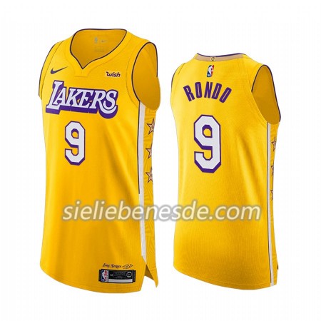 Herren NBA Los Angeles Lakers Trikot Rajon Rondo 9 Nike 2019-2020 City Edition Swingman